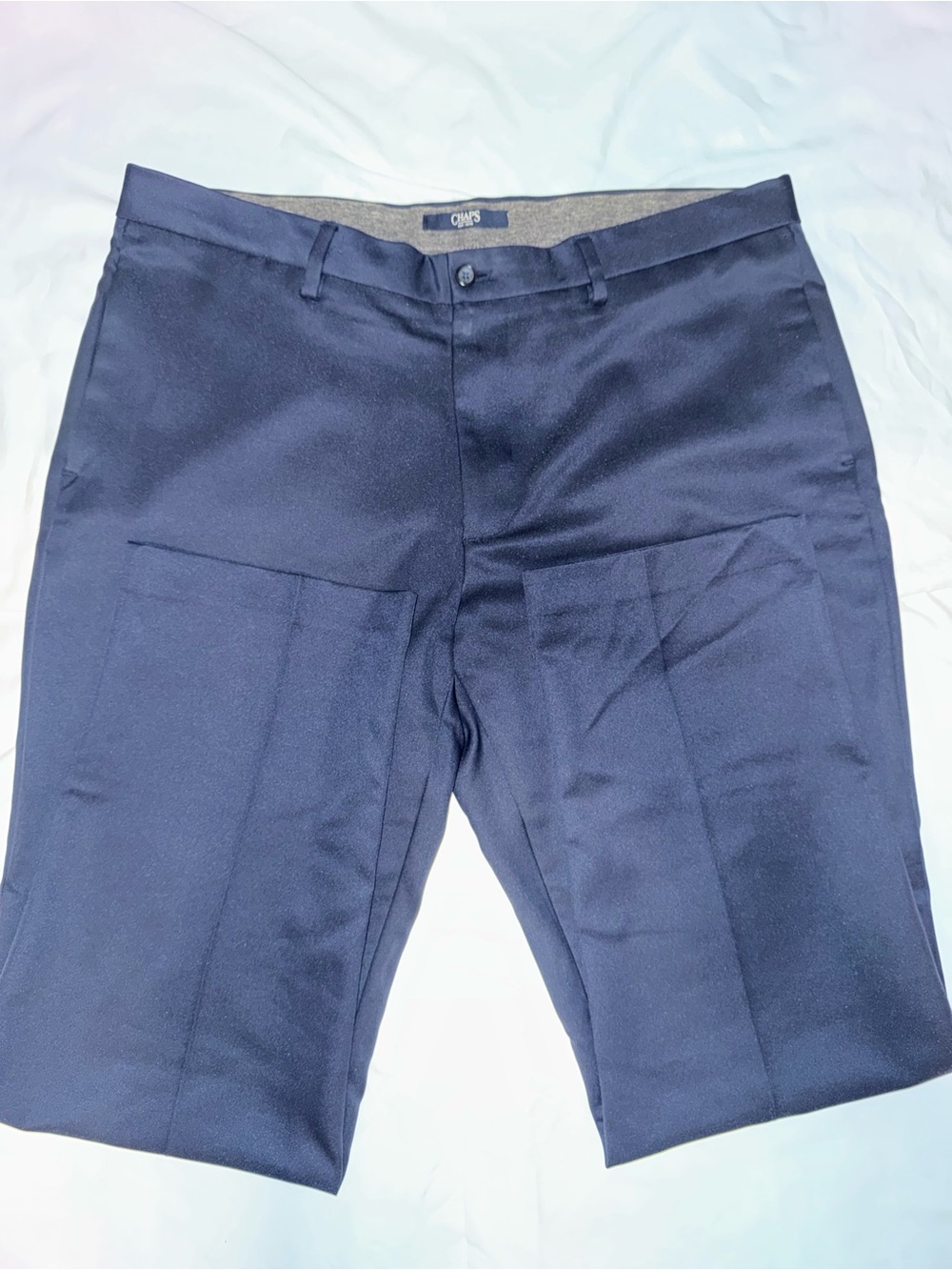 Chaps Men's Dark Navy Flat-Front Dress Shorts